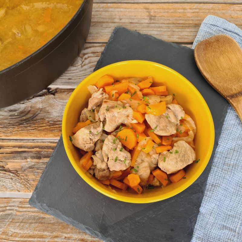 Recette du Sauté de porc aux carottes La cuisine de Circée